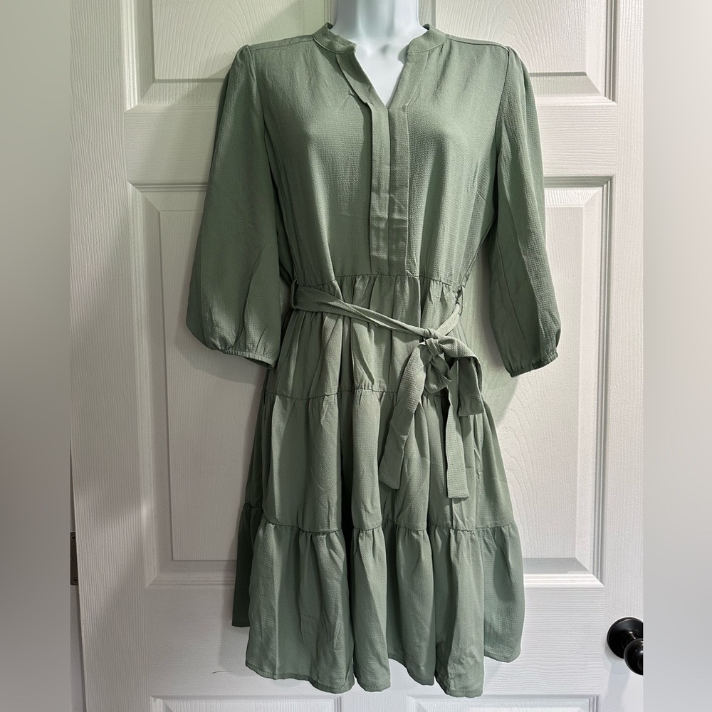 Monteau Green Tiered Sundress